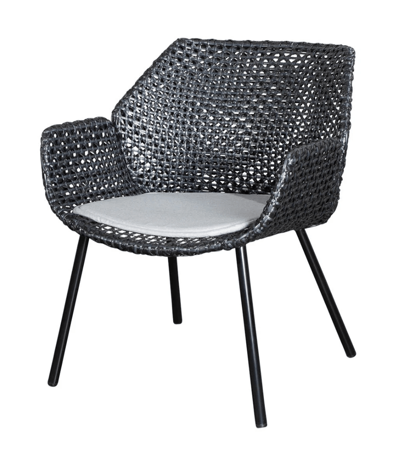 Vibe Lounge Chair - Cane Line - Outdoor Furniture - Black / Graphite - No Cushion - HORNE