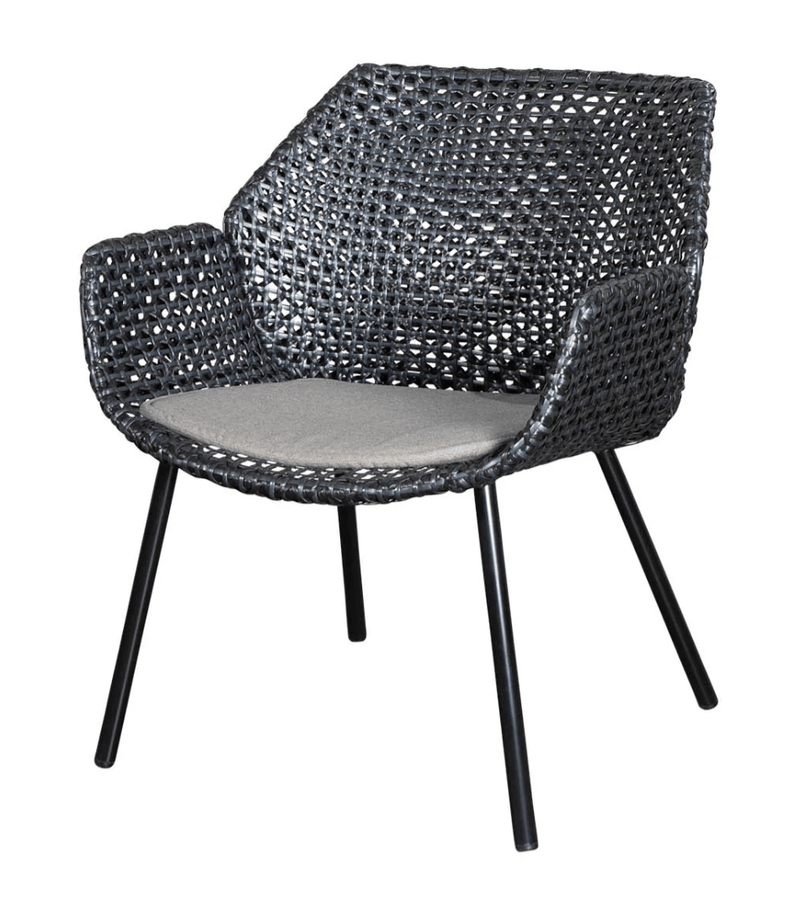 Vibe Lounge Chair - Cane Line - Outdoor Furniture - Black / Graphite - No Cushion - HORNE