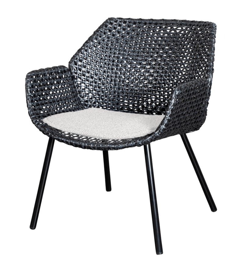 Vibe Lounge Chair - Cane Line - Outdoor Furniture - Black / Graphite - No Cushion - HORNE
