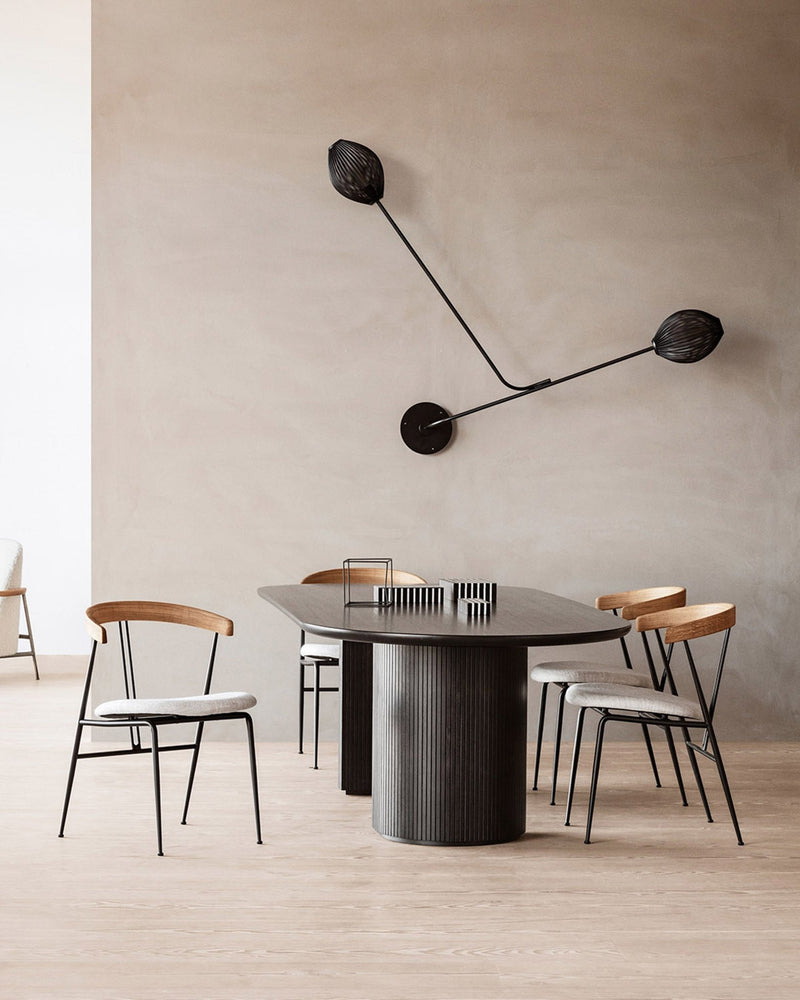 Violin Dining Chair - Seat Upholstered - Gubi - Chairs - Oiled Oak - Gabriel Tempt 61168 - HORNE