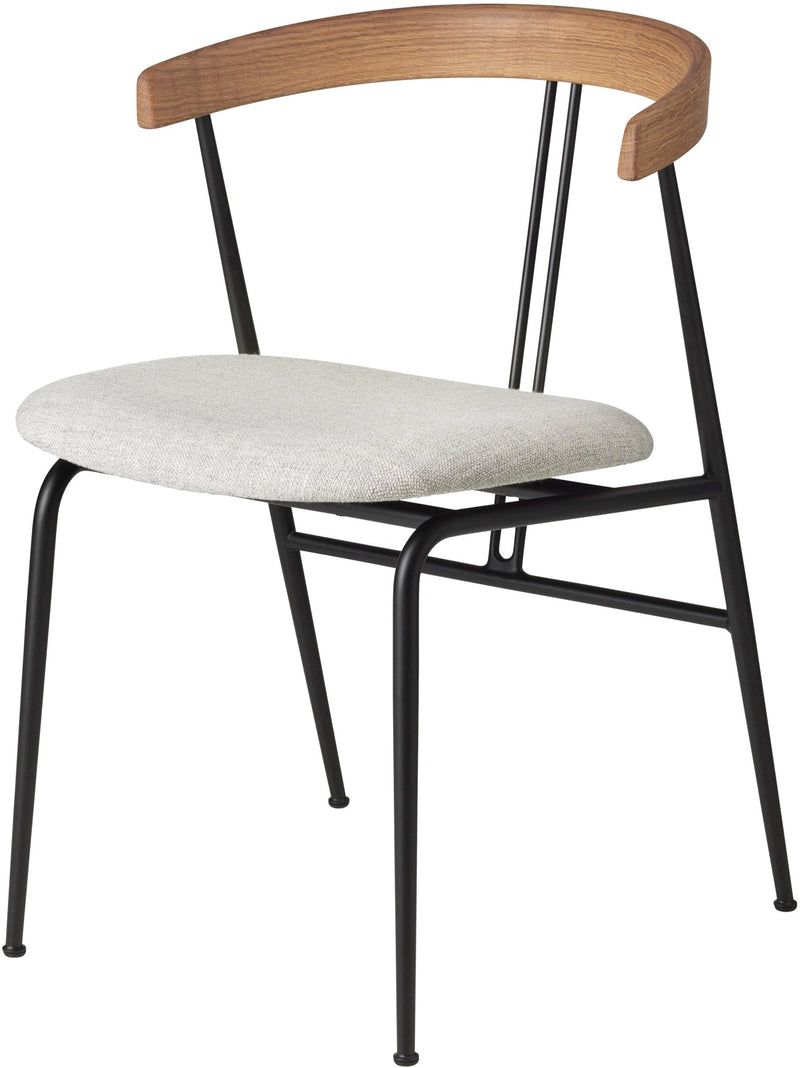 Violin Dining Chair - Seat Upholstered - Gubi - Chairs - Oiled Oak - Gabriel Tempt 61168 - HORNE
