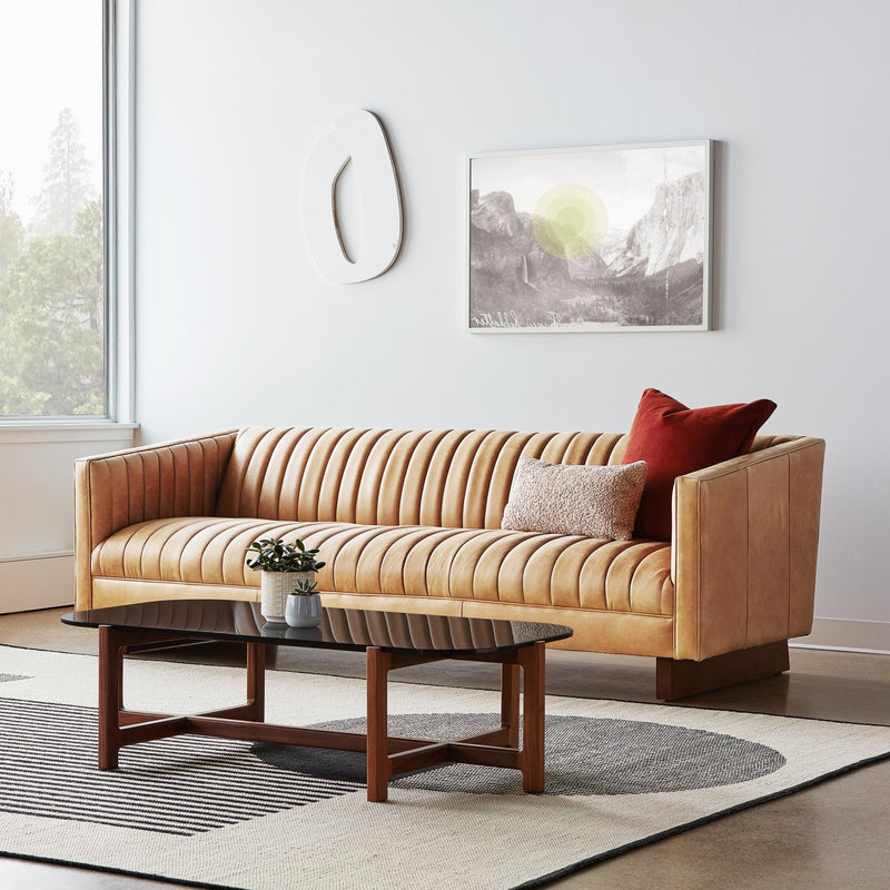 Wallace Sofa - Gus* Modern - Sofas - Canyon Whiskey Leather - HORNE