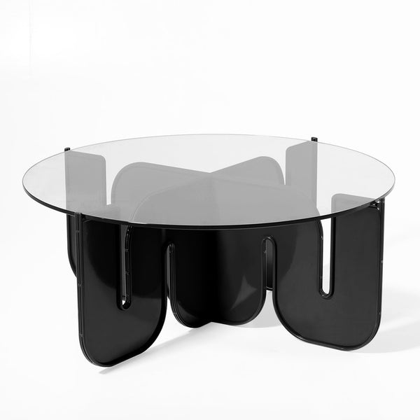 Wave Table - Bend Goods - Tables - Black - Clear Glass - HORNE