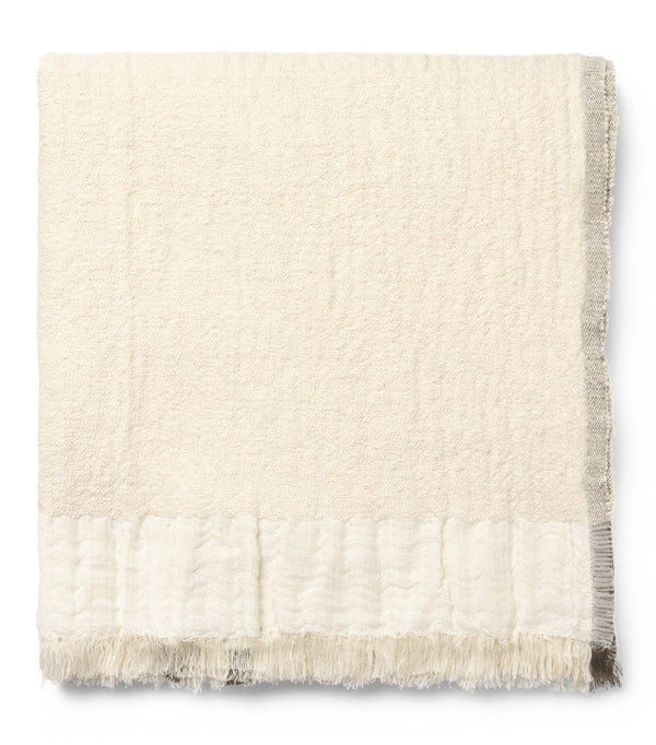 Weaver Throw - Ferm Living - Blankets + Throws + Pillows - Off - White - HORNE