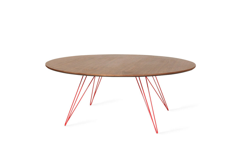 Williams Coffee Table - Large Circle - Tronk - Tables + Desks - Maple - Blood Red - HORNE