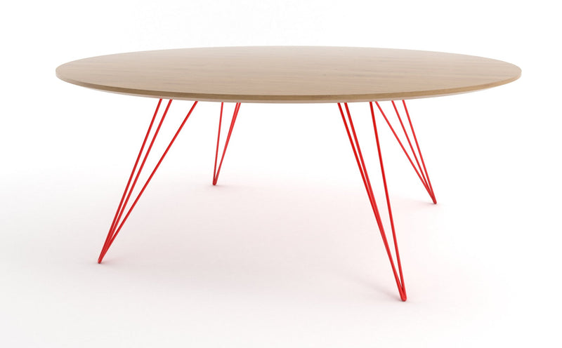 Williams Coffee Table - Large Circle - Tronk - Tables + Desks - Maple - Blood Red - HORNE