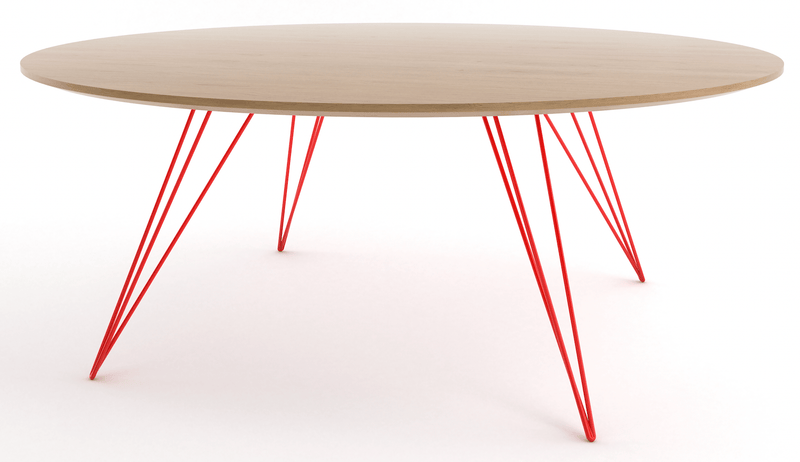 Williams Coffee Table - Large Oval - Tronk - Tables + Desks - Maple - Blood Red - HORNE