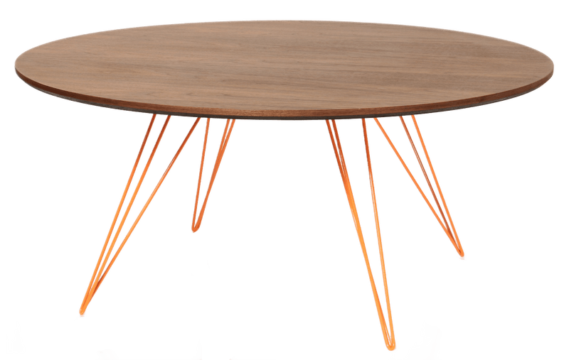 Williams Coffee Table - Small Circle - Tronk - Tables + Desks - Walnut - Brassy Gold - HORNE