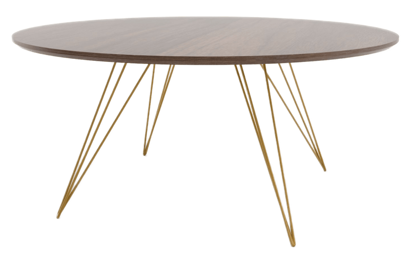 Williams Coffee Table - Small Circle - Tronk - Tables + Desks - Walnut - Brassy Gold - HORNE