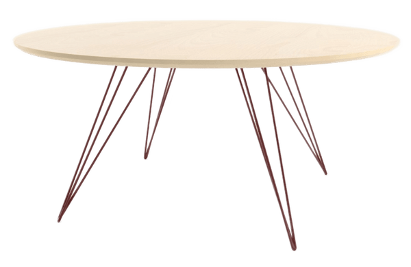 Williams Coffee Table - Small Circle - Tronk - Tables + Desks - Maple - Blood Red - HORNE