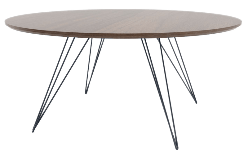 Williams Coffee Table - Small Circle - Tronk - Tables + Desks - Walnut - Brassy Gold - HORNE