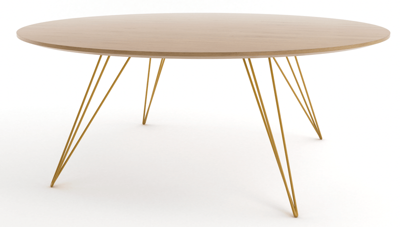 Williams Coffee Table - Small Circle - Tronk - Tables + Desks - Walnut - Brassy Gold - HORNE