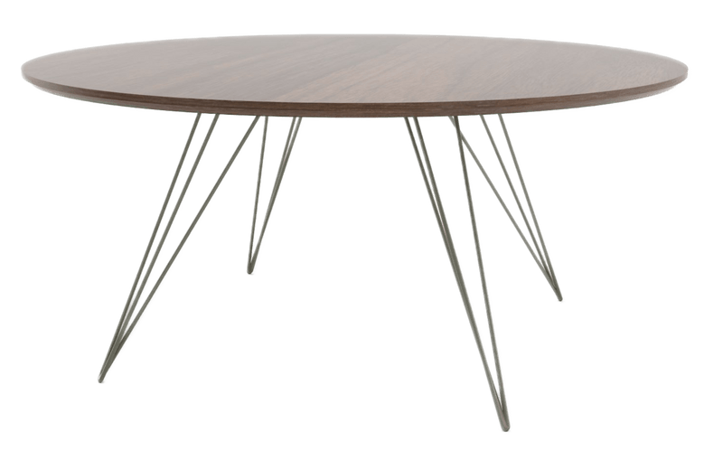 Williams Coffee Table - Small Circle - Tronk - Tables + Desks - Walnut - Brassy Gold - HORNE