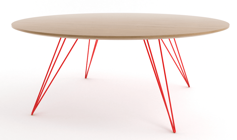 Williams Coffee Table - Small Oval - Tronk - Tables + Desks - Maple - Blood Red - HORNE