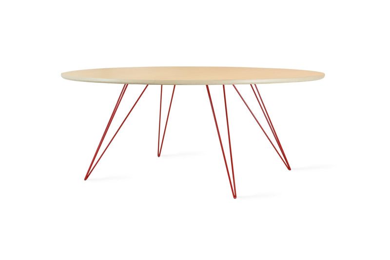 Williams Coffee Table - Small Oval - Tronk - Tables + Desks - Maple - Blood Red - HORNE