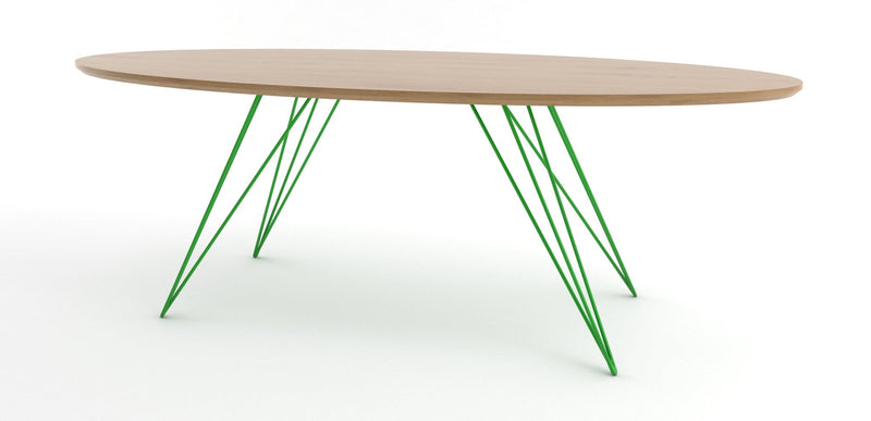 Williams Coffee Table - Thin Oval - Tronk - Tables + Desks - Maple - Blood Red - HORNE