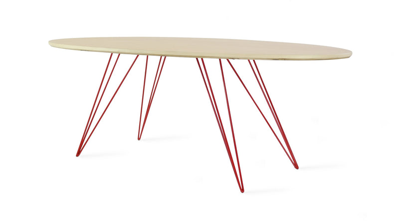 Williams Coffee Table - Thin Oval - Tronk - Tables + Desks - Maple - Blood Red - HORNE