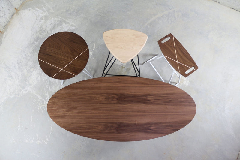 Williams Coffee Table - Thin Oval - Tronk - Tables + Desks - Maple - Blood Red - HORNE