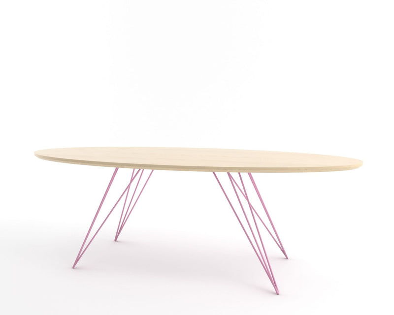 Williams Coffee Table - Thin Oval - Tronk - Tables + Desks - Maple - Blood Red - HORNE