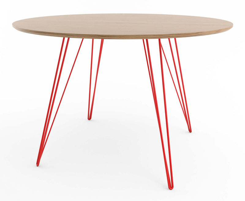 Williams Dining Table - Large Circle - Tronk - Tables + Desks - Maple - Blood Red - HORNE