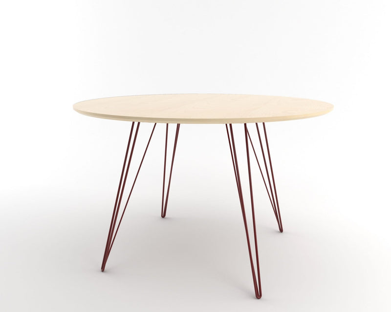 Williams Dining Table - Large Circle - Tronk - Tables + Desks - Maple - Blood Red - HORNE