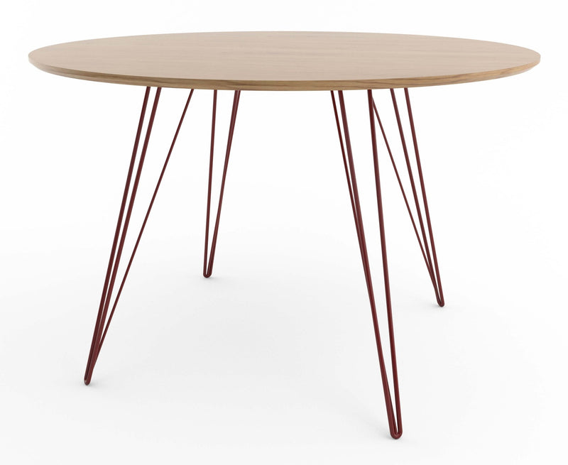 Williams Dining Table - Large Circle - Tronk - Tables + Desks - Maple - Blood Red - HORNE