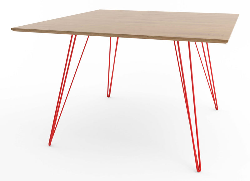 Williams Dining Table - Large Square - Tronk - Tables + Desks - Maple - Blood Red - HORNE