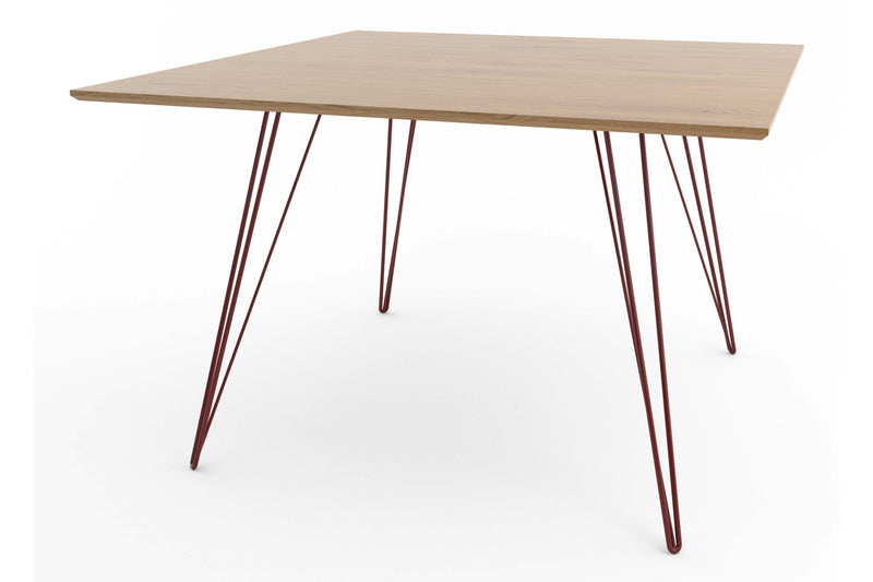 Williams Dining Table - Large Square - Tronk - Tables + Desks - Maple - Blood Red - HORNE