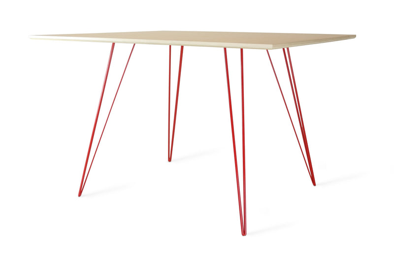 Williams Dining Table - Small Rectangle - Tronk - Tables + Desks - Maple - Blood Red - HORNE