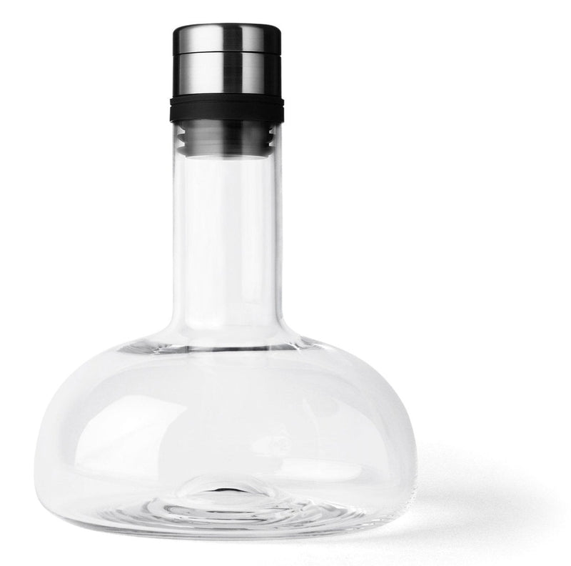 Wine Breather Carafe Original - Audo Copenhagen - Barware - Clear / Steel - HORNE