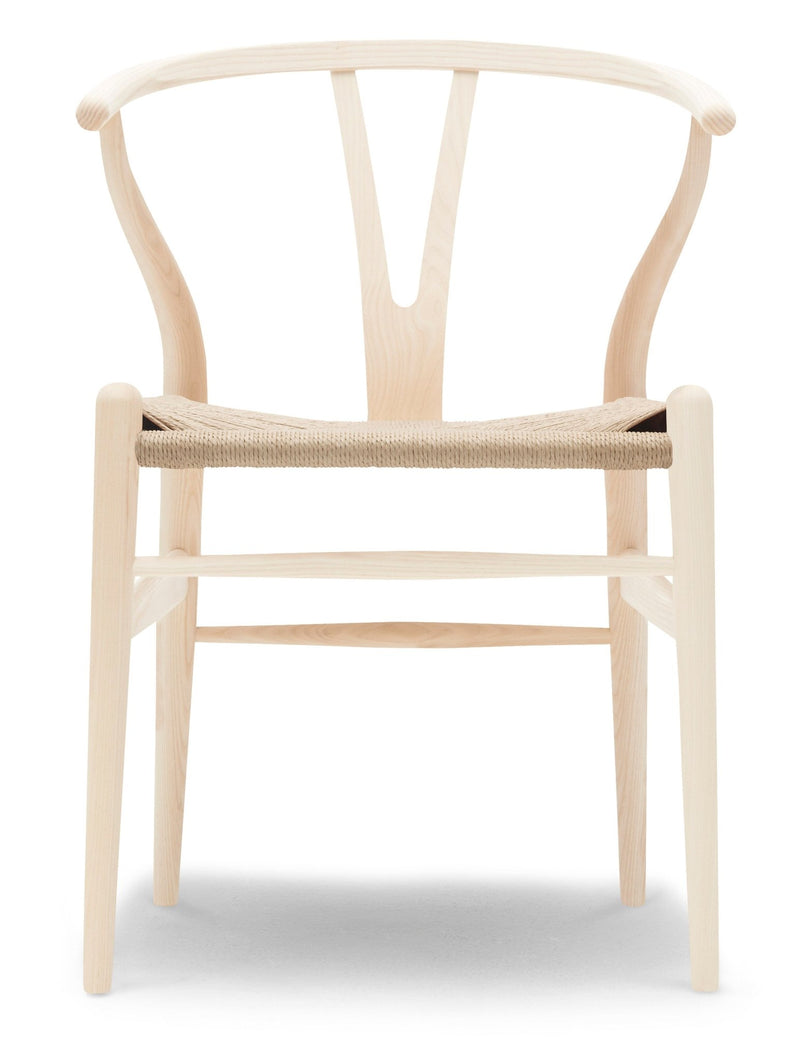 Wishbone Curved Paper Cord and Wood Chair