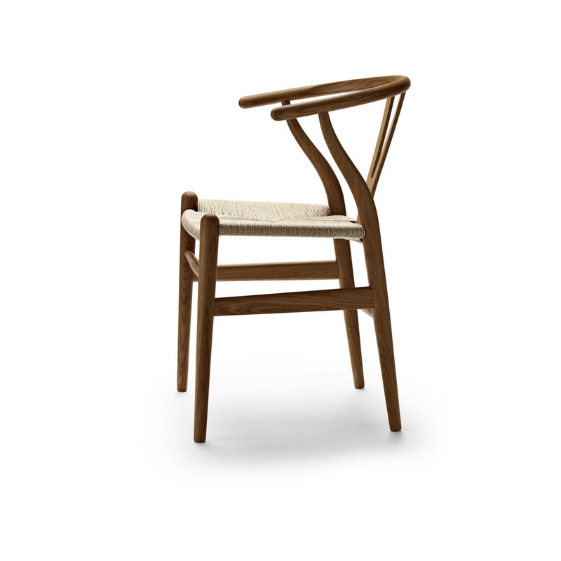 Wishbone Curved Paper Cord and Wood Chair