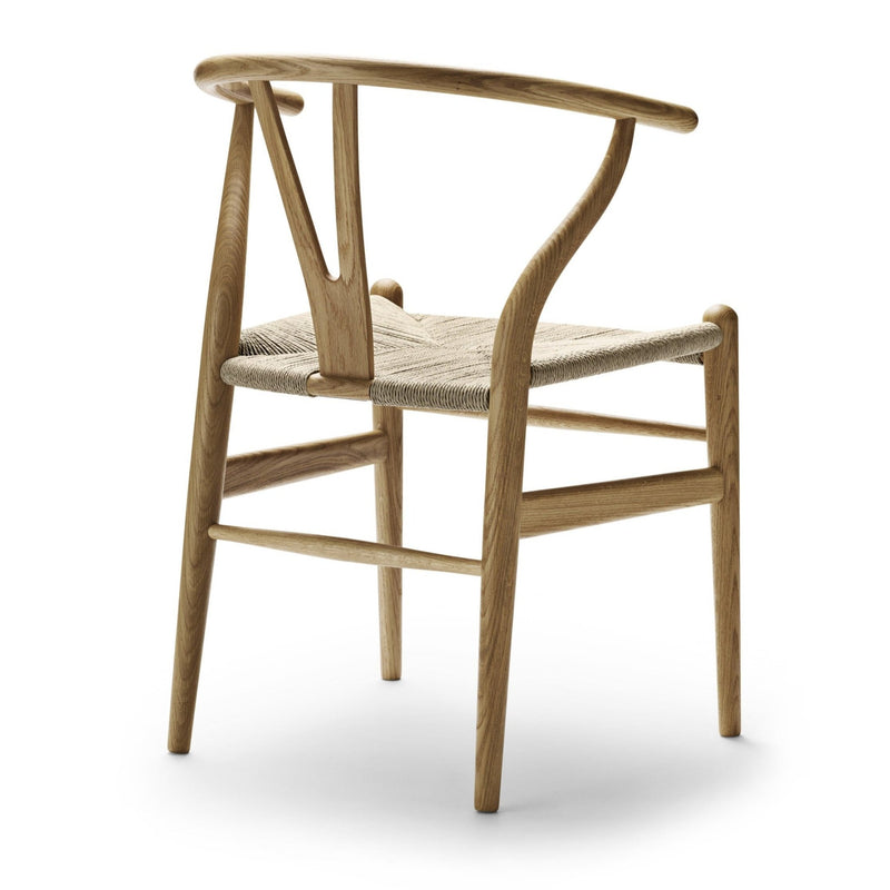 Wishbone Curved Paper Cord and Wood Chair