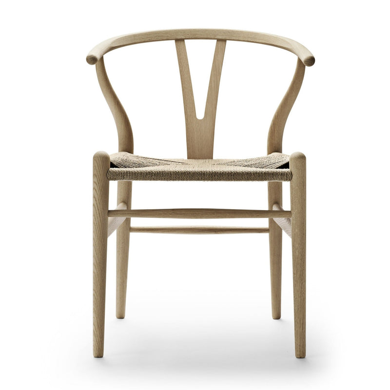 Wishbone Curved Paper Cord and Wood Chair