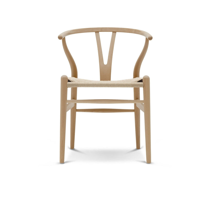 Wishbone Curved Paper Cord and Wood Chair