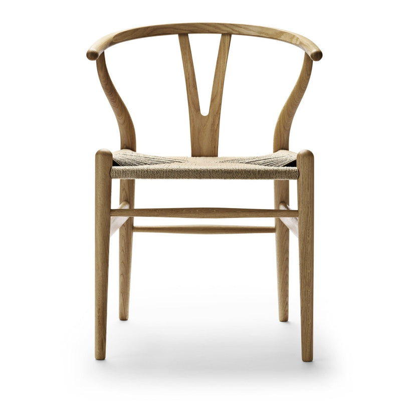 Wishbone Curved Paper Cord and Wood Chair