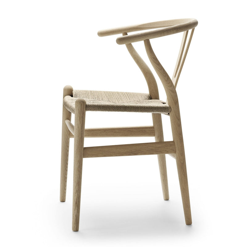 Wishbone Curved Paper Cord and Wood Chair