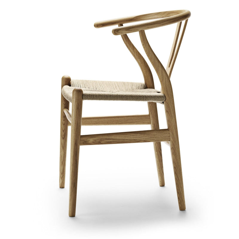 Wishbone Curved Paper Cord and Wood Chair