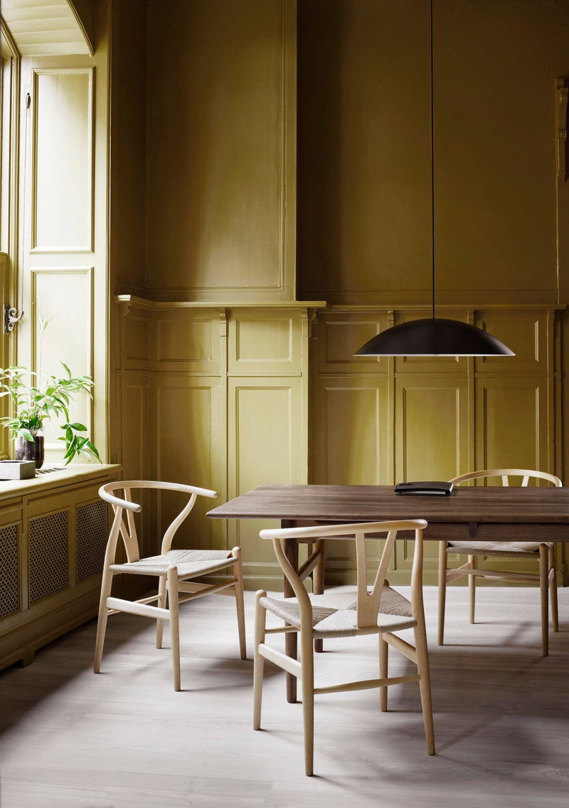 Wishbone Curved Paper Cord and Wood Chair