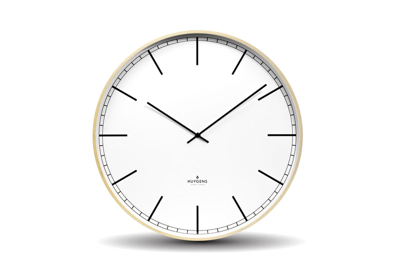 Wood45 Wall Clock - Pine Wood - Huygens - Clocks - White Index - HORNE