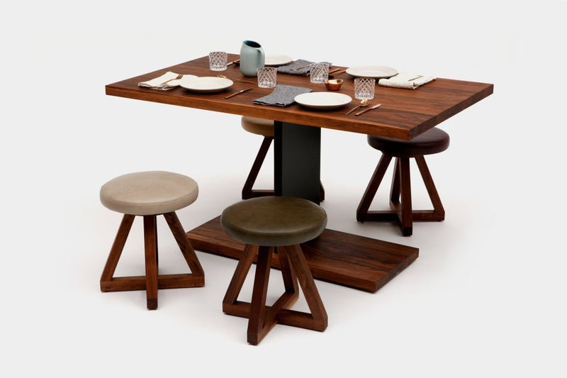 X1 Stool - Artless - Stools + Benches + Ottomans - Walnut - Blackbean - HORNE