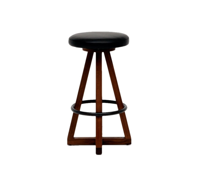 X3 Stool - Artless - Stools + Benches + Ottomans - Walnut - Blackbean - Blackened Steel - HORNE