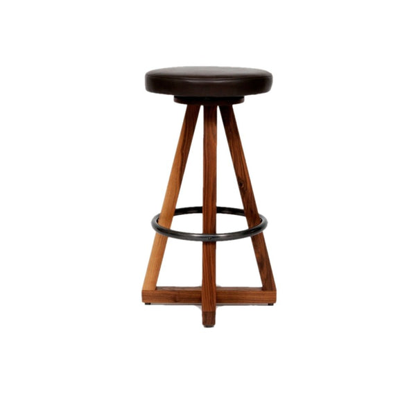 X3 Stool - Artless - Stools + Benches + Ottomans - Walnut - Blackbean - Blackened Steel - HORNE