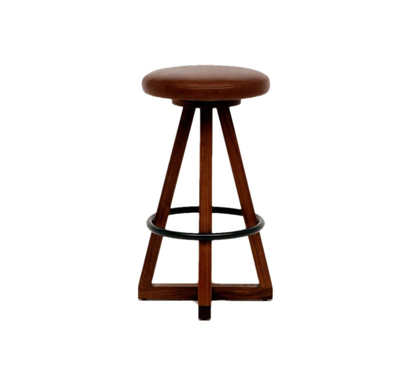 X3 Stool - Artless - Stools + Benches + Ottomans - Walnut - Blackbean - Blackened Steel - HORNE