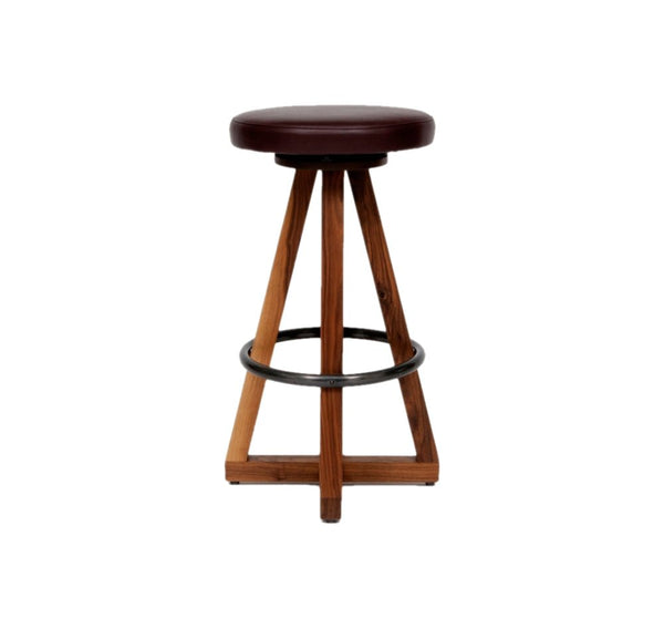 X3 Stool - Artless - Stools + Benches + Ottomans - Walnut - Blackbean - Blackened Steel - HORNE