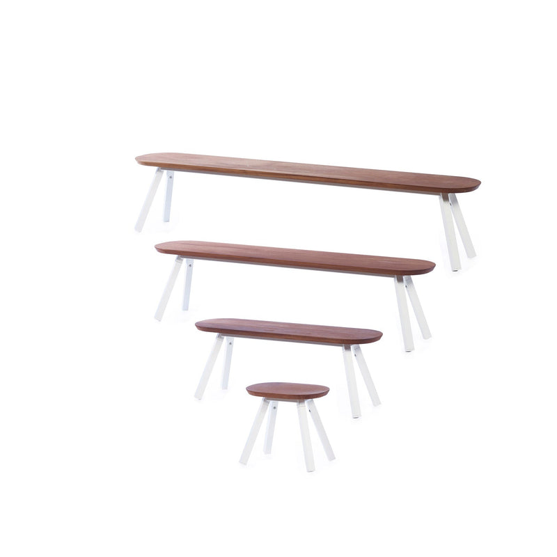 You And Me Bench - Indoor/Outdoor - RS Barcelona - Stools + Benches + Ottomans - 50 Stool - Black - HORNE