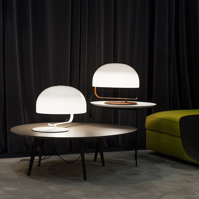 Zanuso Table Lamp - Oluce - Table + Task - White - HORNE