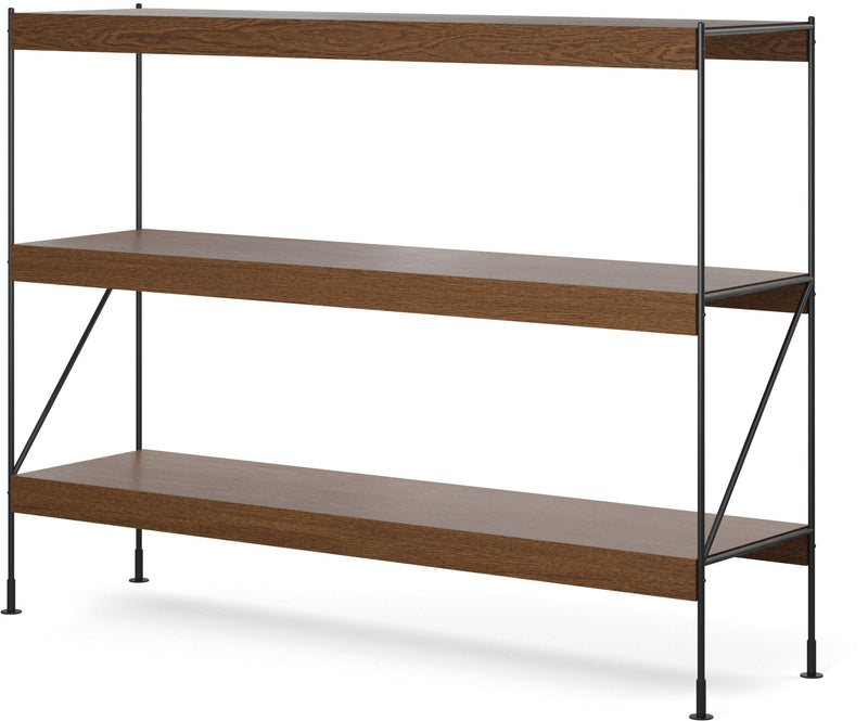 Zet Storage System, 60in. - Audo Copenhagen - Shelving - 1x2 - Black Steel - Black Oak - HORNE