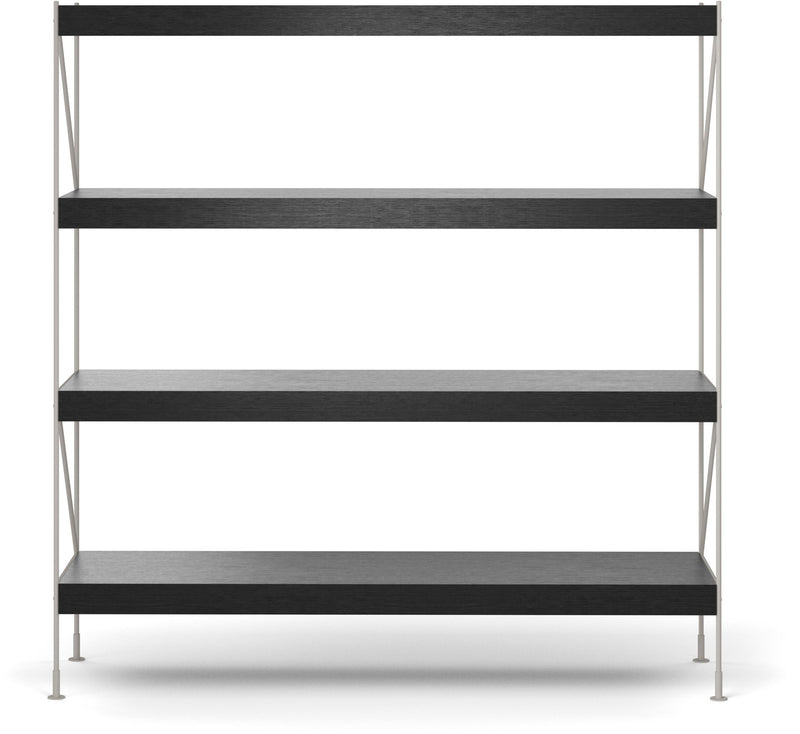 Zet Storage System, 60in. - Audo Copenhagen - Shelving - 1x2 - Black Steel - Black Oak - HORNE