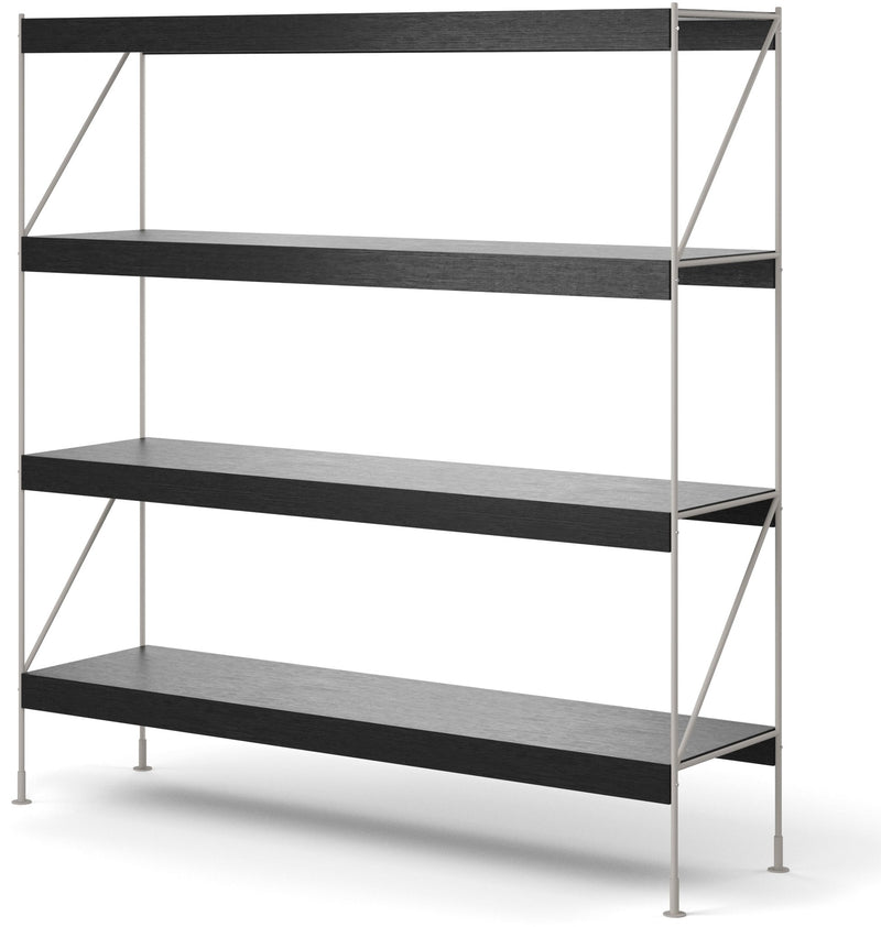 Zet Storage System, 60in. - Audo Copenhagen - Shelving - 1x2 - Black Steel - Black Oak - HORNE